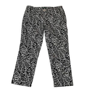 Lauren Ralph Lauren Paisley Black/ White Pants Size 16W